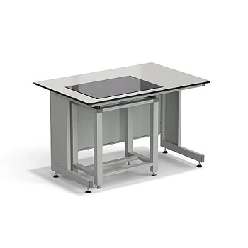 Стол весовой с приставкой ЭКРОС 1200х800х750 мм, весовой стол слева, раб. поверхность - (монолитный пластик) LABGRADE